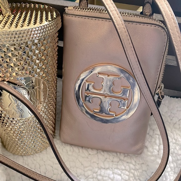 Tory Burch Charlie Mini Rose Gold crossbody - Picture 3 of 6